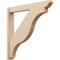 Ekena Millwork 6-in W x 42-in D x 42-in H Funston Slat Rough Cedar Woodgrain TimberThane Outlooker, Primed Tan OUTUR060X42X42FST24RCPR - alternate 1